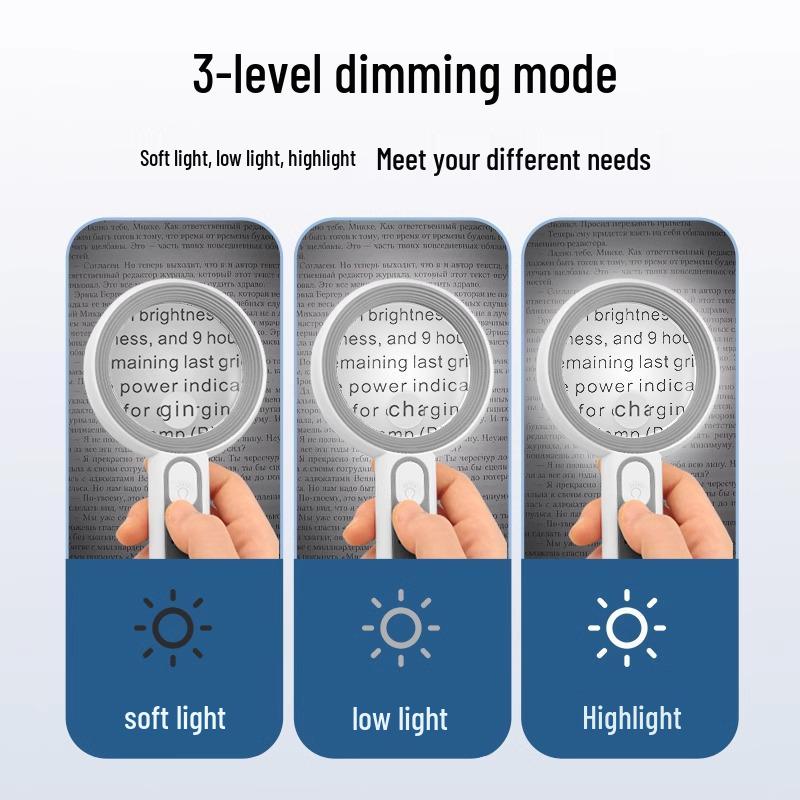 Rechargeable 80x LED Magnifying Glass: HD Magnifier for Reading, Electronics Repair & Jewelry Appraisal