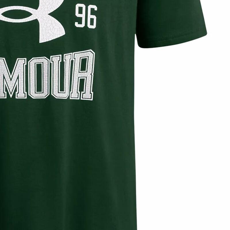 Under Armour Vintage Letter Logo Print Crew Neck Short Sleeve T-Shirt Men T-Shirts Forest-Green 1386814-301