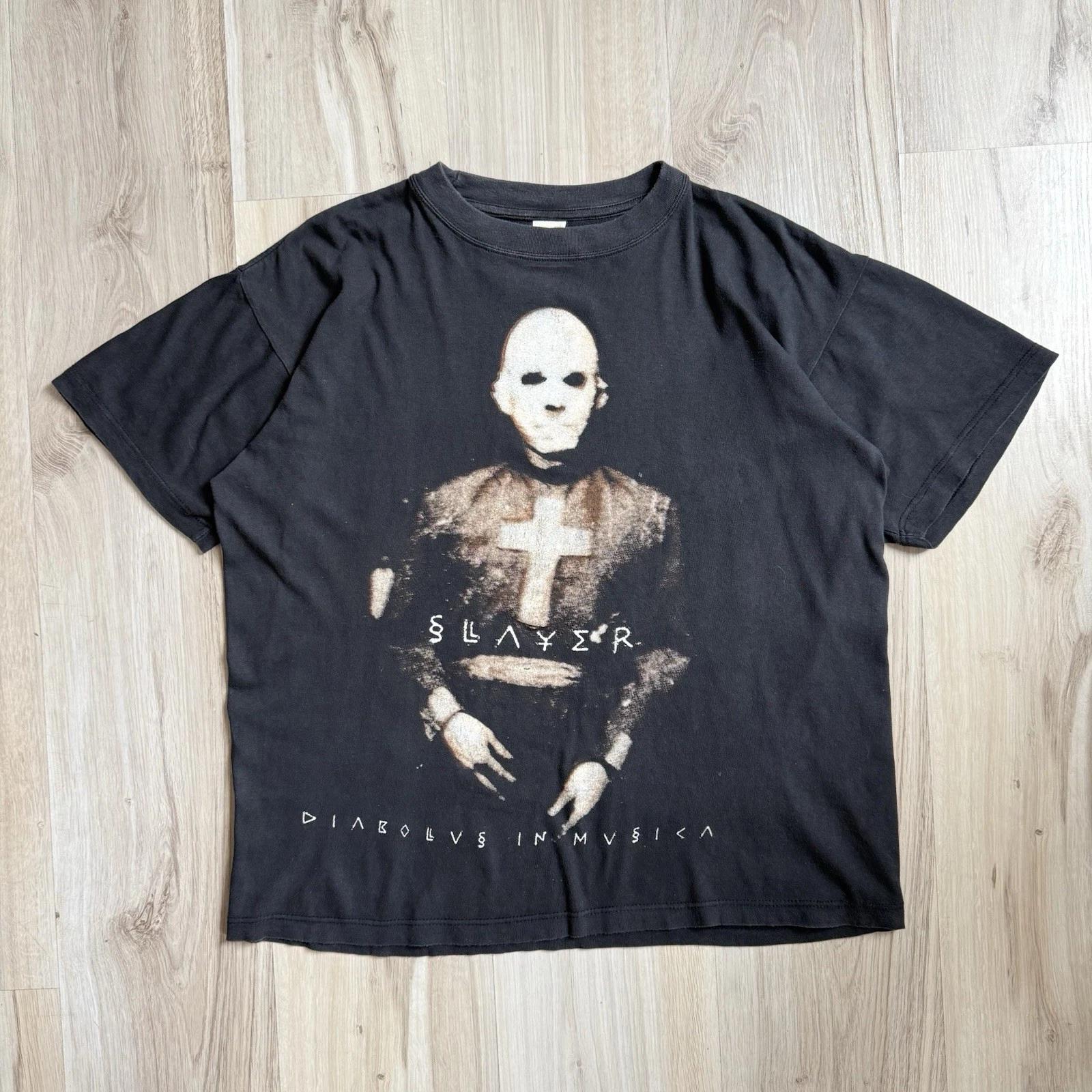 

Vintage Slayer 90s Diabolus In Musica metal band tour rare bootleg t T-Shirt XL S