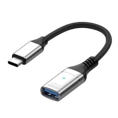 Schneller USB-Typ-C-OTG-Adapter mit Nylon-Geflochtenem Kabel, unterstützt 10 Gbit/s Übertragung, 5 V 3 A Schnellladung