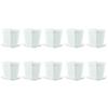 10PCS Square Mini Flowerpot Candy Colors Plastic Plant Pot Drainage Holes Tray Succulent Pot Indoor Outdoor Garden Nurseries ZYF