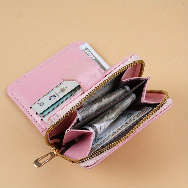 Women's Compact Wallet, Vintage Style, Coin Purse With Snap Closure, Small Ladies Money Pouch