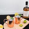 8 Stück Cocktail-Weinglas Moscow Mule Becher Edelstahl Gehämmert Kupferbeschichtet Bierbecher Kaffee Barwerkzeuge Trinkgeschirr für Ramadan