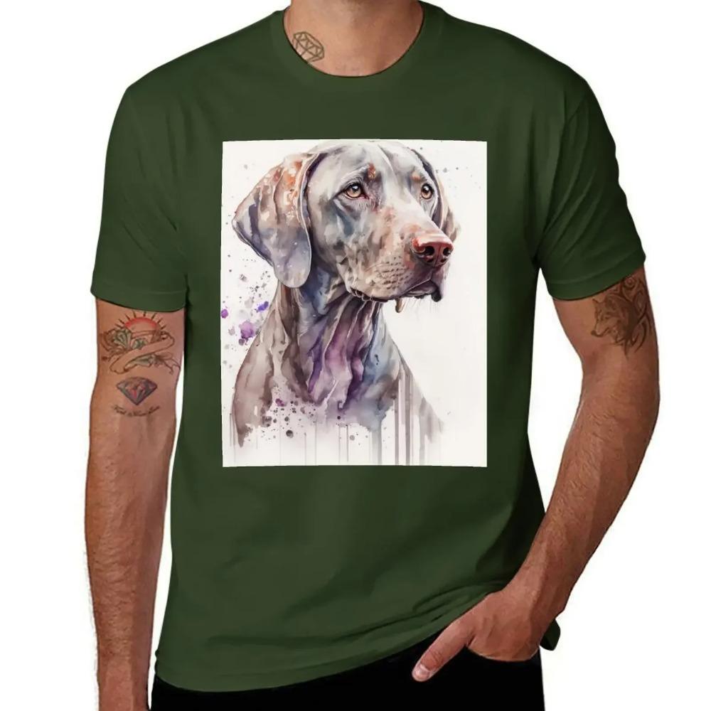 Original Watercolor Weimaraner T-Shirt  Design Your Own Tees Sublime  Designer T Shirt Men