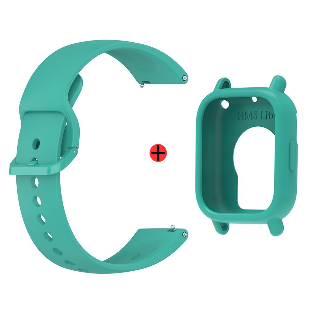 Pro Redmi Watch 5 Lite Silikonový řemínek k hodinkám + Pouzdro Sportovní pásek Spona stejné barvy Náhradní náramek pro Redmi Watch 5 Lite