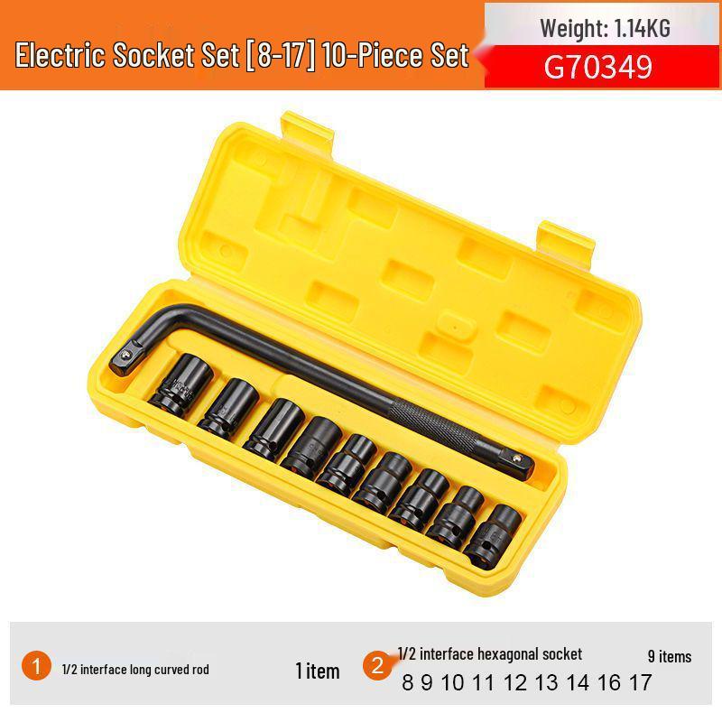 Dafei Complete Car Tool Set: Lithium Electric Wrench with Sockets