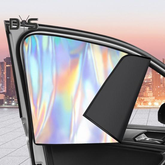 1/4 szt. Samochodowe osłony przeciwsłoneczne na okna Magnetyczna osłona na tylne okno dla dziecka do ochrony przed UV, zapewniająca prywatność, oddychająca siatka, pokrowce przeciwsłoneczne, składana zasłona, większość pojazdów