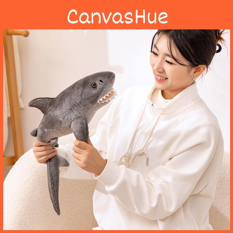 Marine Animal Grey Shark Plush Toy Stuffed Dolls Room Decoration Kids Gifts
