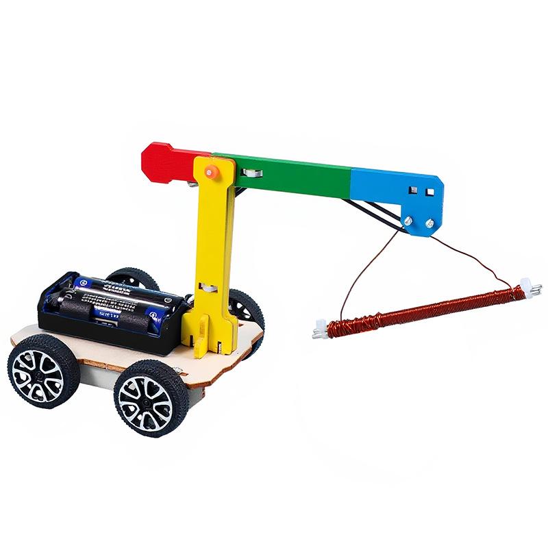 STEM Electromagnetic Crane Kit for Kids: Science Experiment & Training Course 15x8x9 cm