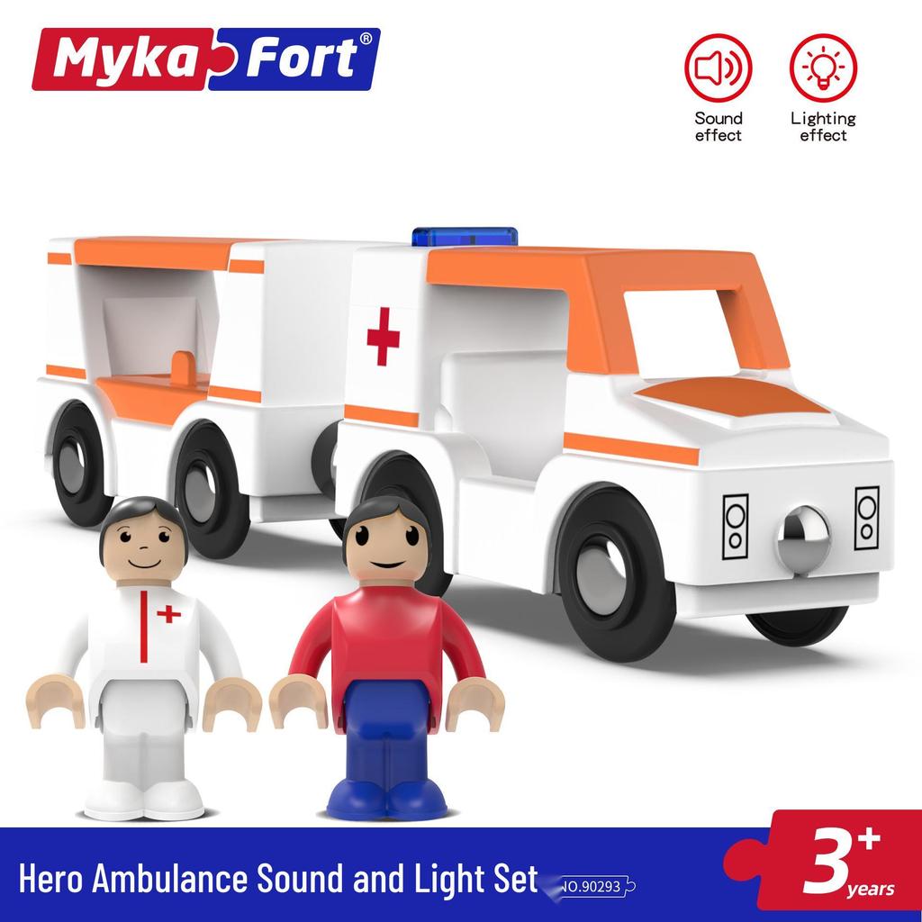 Sound & Light Track Car Police Station Fire Rescue Role-Play Toy for Kids