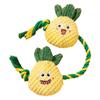 Bite-resistant Dog Knot Training Builtin Squeaker Dog Dental Cleaning Fruit Shape Chew Dog Sound Squeaky Teething Chewing