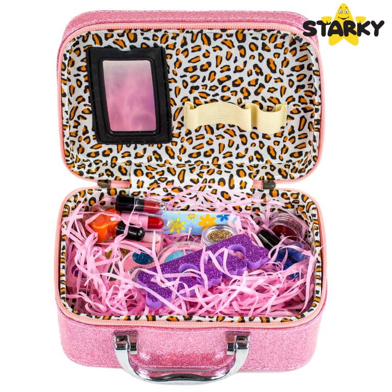 Makeup cosmetics set for children and girls, suitcase, eyeshadows, nail polishes