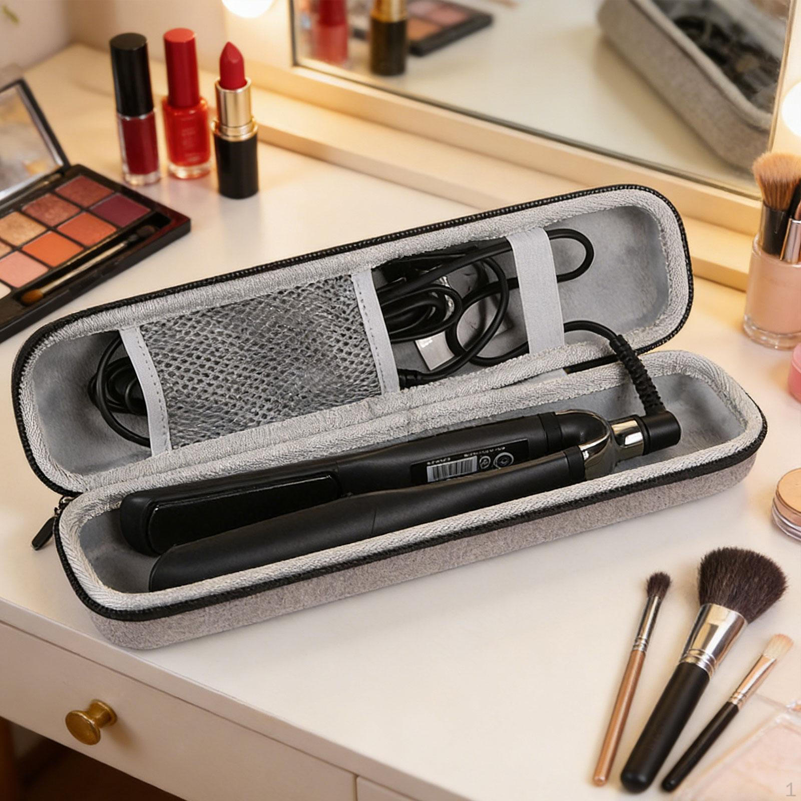 

for Hair Straighteners, Travel Bag, Portable Container, Straightener Case Styling Tools, серый