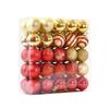 50 Pcs Mini Red Christmas Balls Ornaments Set Shatterproof Lightweight Glitter Hanging Balls Xmas Pendant