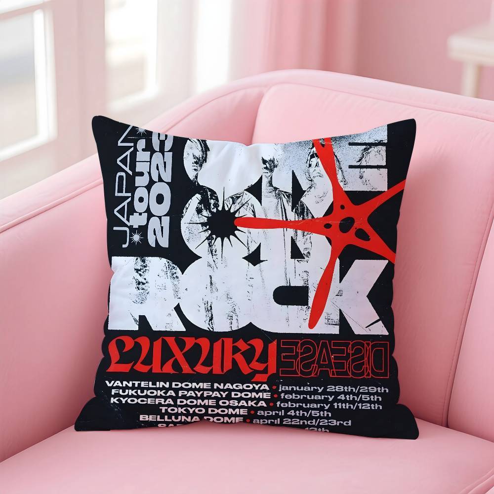 One Okband O-One Ok R-Rock Ambitions Pillow Case Pattern Printing Pillowcase Living Room Sofa Cushion Cover Bedroom Room Decor