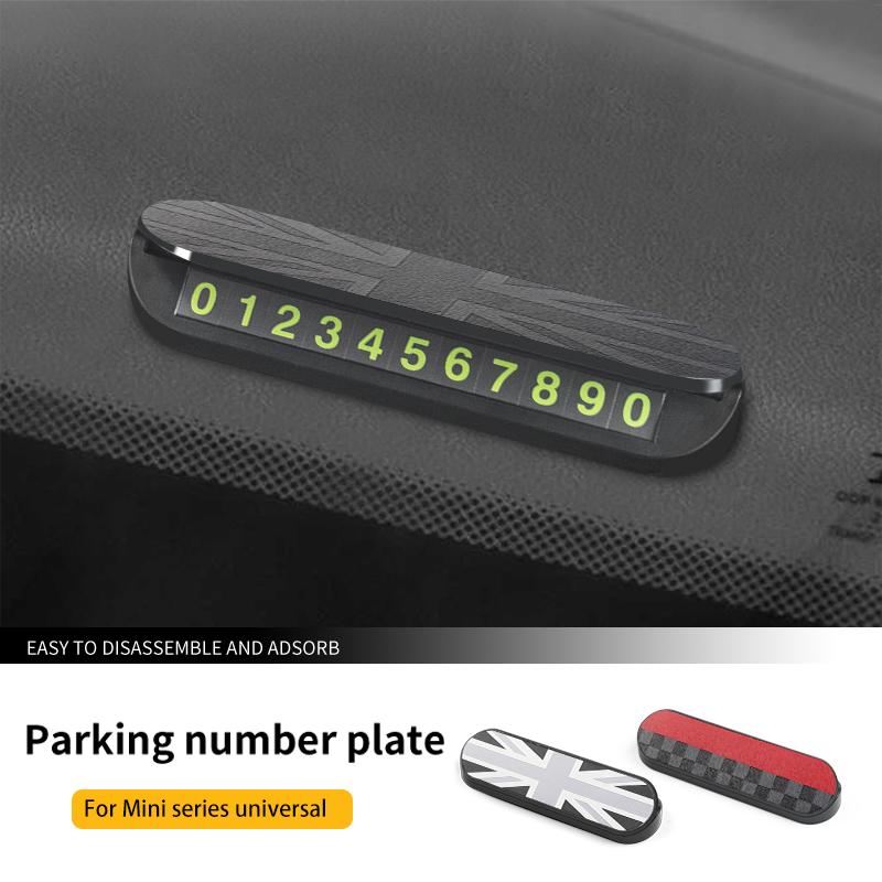 For Mini Cooper Universal Car Temporary Parking Card Phone Number Card Plate Telephone Number Park Stop Prompt Accessories