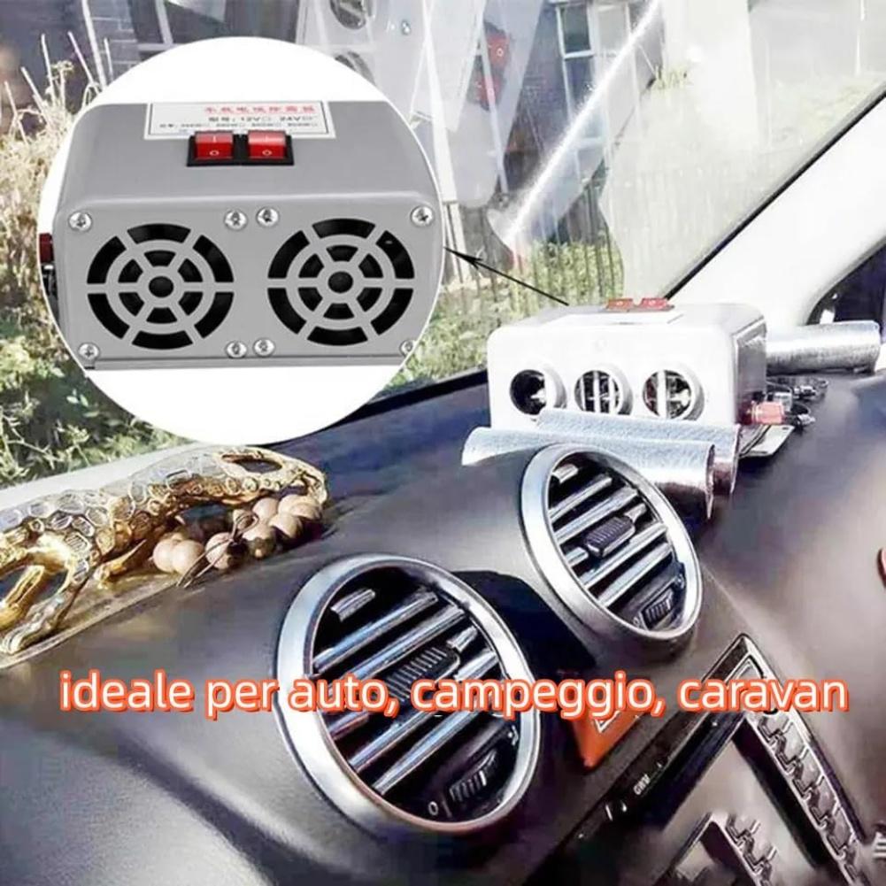 Portable 12V Car Heater 800W with 3 Holes Fast Defrost Heating Low Noise Fan Heater for Car Cabin Warmth in Cold Weather