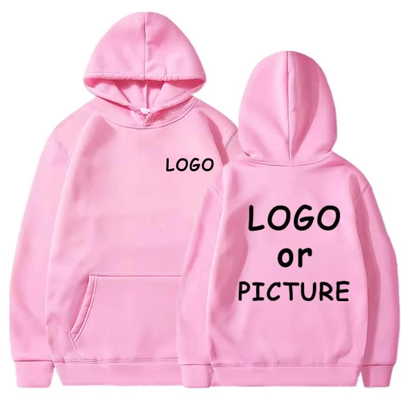Custom logo printed men's women's casual hoodies, long sleeve hoodies autumn and winter, personalized street style sweatshirts.