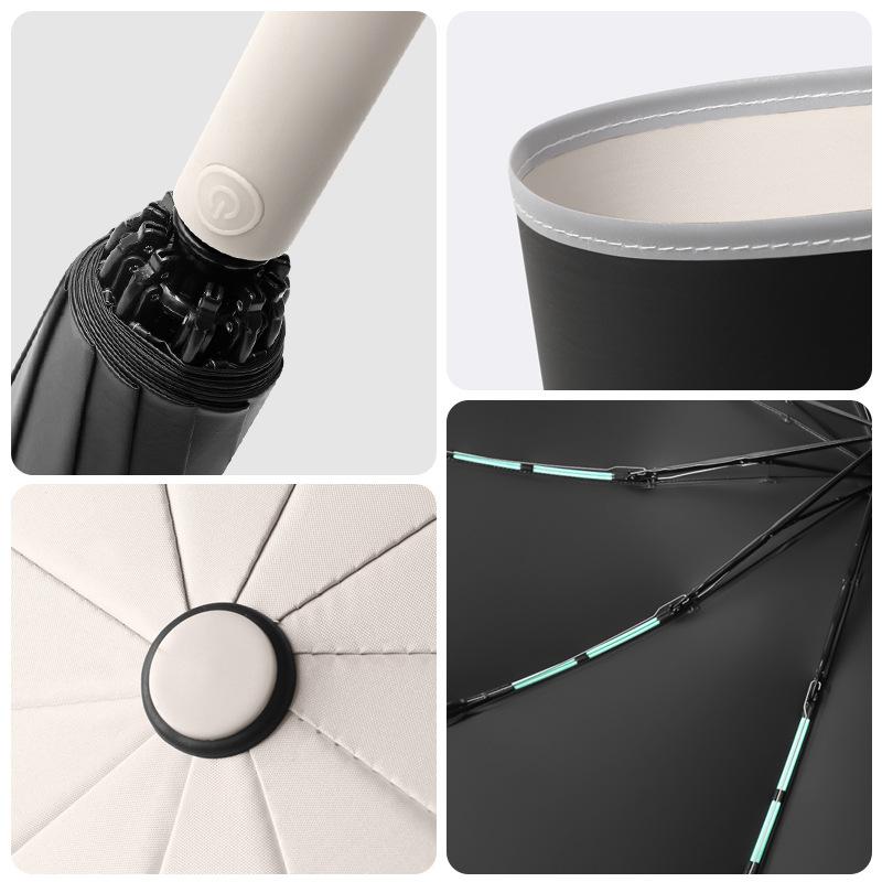 Automatic umbrella Sun umbrella Large reverse umbrella Thickened and strong special weather and rain umbrella for wind and rain resistance