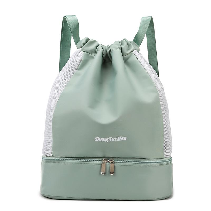 

Fitness bag wet and dry separation swimming bag waterproof beach storage sports backpack women s small bag swimming bag portable men зелений