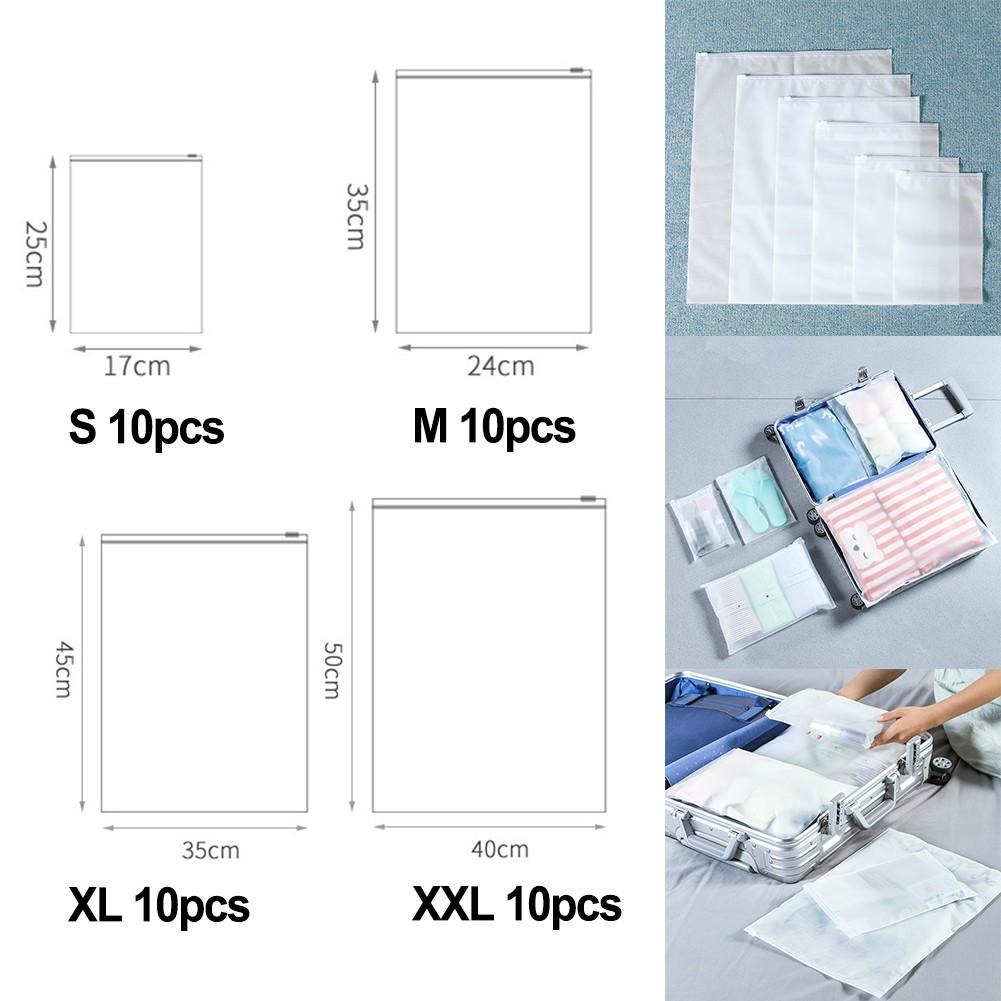 EVA Storage Bag Frosted White Storage Bag Transparent 10PCS