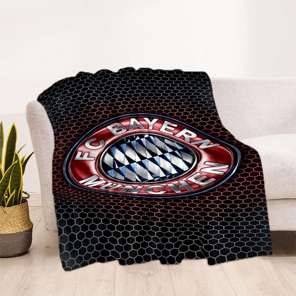 Bayern Munich Blanket Durable Comfort Suitable for Office Seaside Sofa All-Season Use Modern Style Gift for Travel Home Birthdays