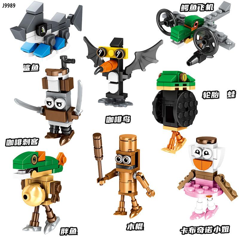 Chaussures de course Shark Boîte Aveugle Jouet d'assemblage pour Garçon 7259AI Shanhai Briques de Construction Fines Tongtong Ge Modèle de Personnage en Bâtonnets de Bois Jouet Puzzle