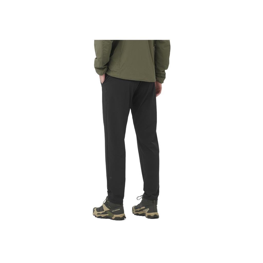SALOMON Wayfarer Solid Waterproof Breathable Comfortable Quick-Dry Hiking Pants Men Bottoms Deep-Black LC2439700
