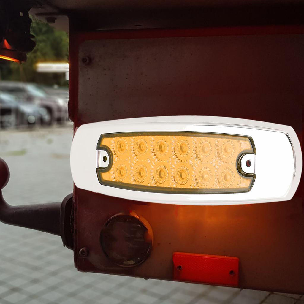 10PCS 12LED Side Marker Lights High Brightness Brake Tail Lights 12 to 24V Warning Lights for Truck Trailer