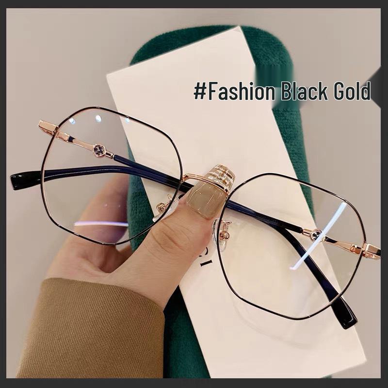 Trendy Women's HD Anti-Blue Light Reading Glasses: Metal Frame for a Youthful Fair Look