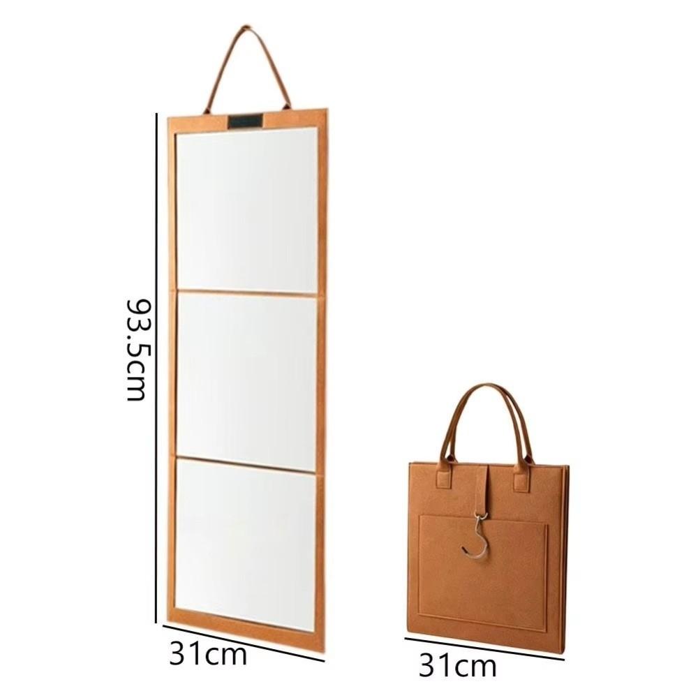 Shatterproof Folding Full Length Mirror Portable Felt Storage Bag New Full Body Mirror Door