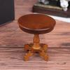1/12 Dollhouse Garden/Room Decor Wooden Miniature Round Coffee Table Kids Toys