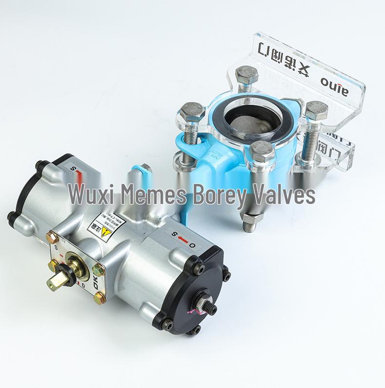 OKM Pneumatic Butterfly Valve 602A-C: Aluminum Alloy HVAC Wafer Valve with Pneumatic Actuator