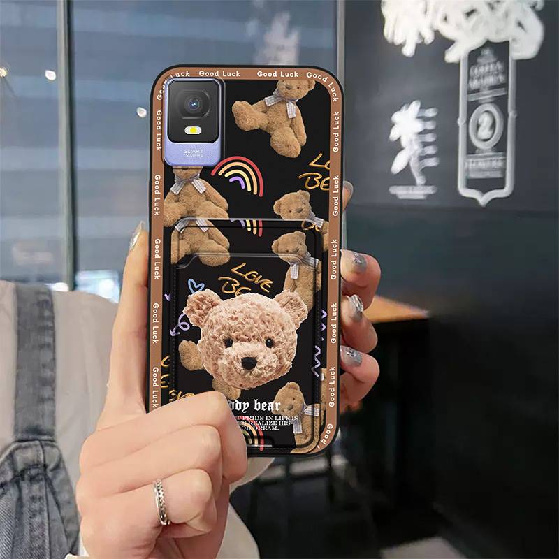 Full wrap TPU Phone Case For TCL 403 Cartoon Soft case Silicone Graffiti Card sleeve Dirt-resistant Cute Shockproof