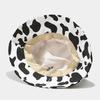 Summer for Sun Cap Wide Brim Fisherman Hat Cow Print Bucket Hat with Horns & Ear