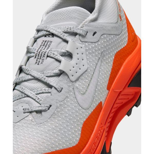 Nike ACG Zegama Trail GORE-TEX Trail Light Silver Safety Orange Black Summit White Women Sneakers IO7933-002