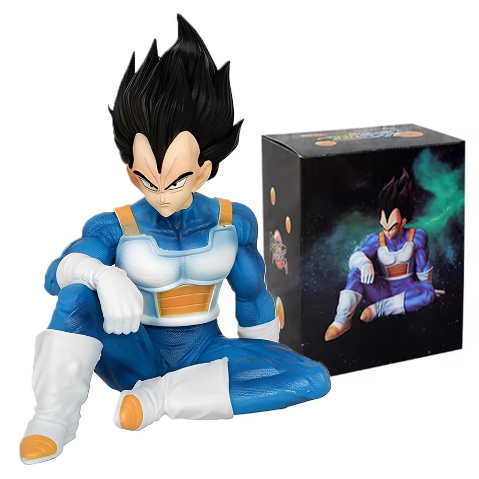 Аниме Dragon Ball Super Саян Сидячая Поза Веджета Модель Ручной работы ПВХ Модель Аниме Периферийные Украшения Подарок на День Рождения