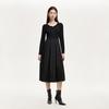 2024 Early Autumn Knitted Splicing Pleated Dress