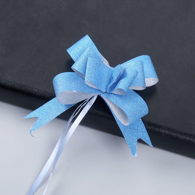 Medium Frosted Ribbon Bow Pull Flower for Gift Decoration and Flower Arrangements