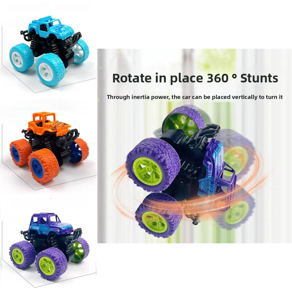 Inertia Off-road Model Car Toy For Kids Durable Plastic Construction 9x8.5x7.5cm
