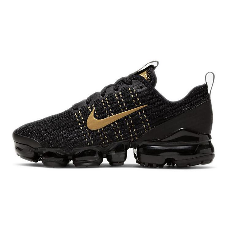 

New Nike Air VaporMax Flyknit 3 Black Metallic Gold GS BQ5238-004 38