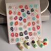 Crystal Element Alphabet Nail Stickers - Self-Adhesive Decorative Decals for DIY Nail Art.