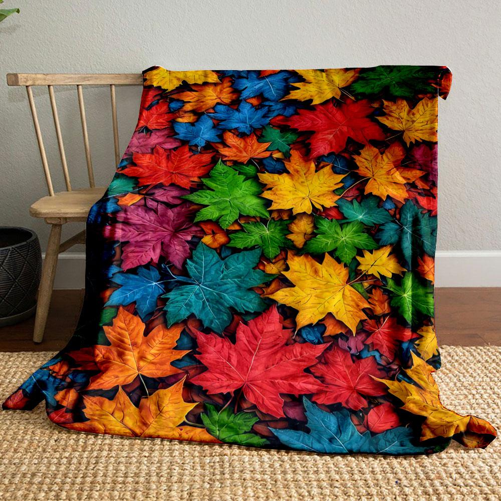 

Vibrant Maple Leaf Throw Blanket bedroom Blanket for Livingroom Couch lunch break Soft throw for Friend s festival Gift 80cm x 120cm