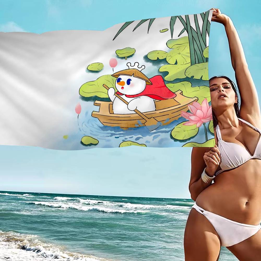 Cute M-Mixues Ice Cream & Tea Logo Big Microfiber Beach Towels Quick Dry Towel Sand Beach Towels Pool Towel for Travel Yoga