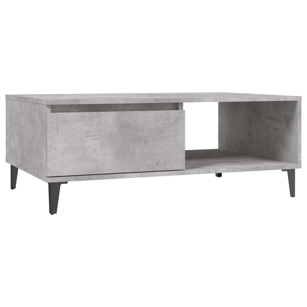 Coffee Table Concrete Grey 90 x 60 x 35 cm Particleboard