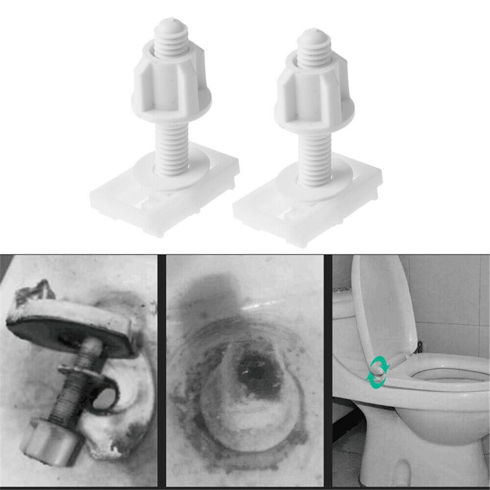 Plastic Bolts Toilet Hinge Screws 2*Sliding Plates 2*Washers Accessories