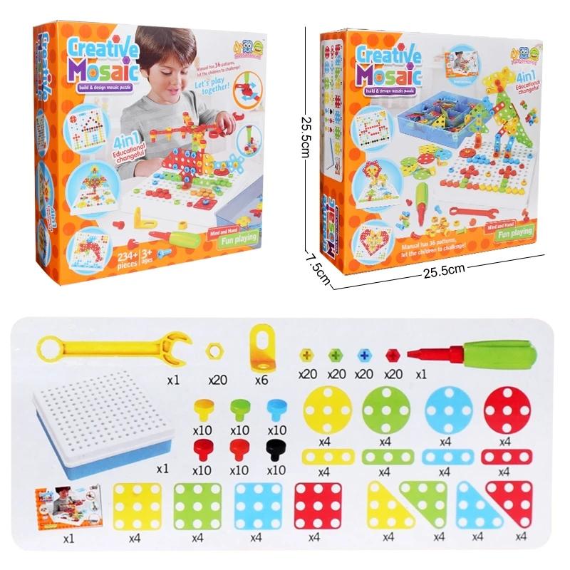 

Creative Construction Toys Kit Assembled DIY Play Set Kids Electric Drill Toys Educational STEM Toys For Boys Girls Gift