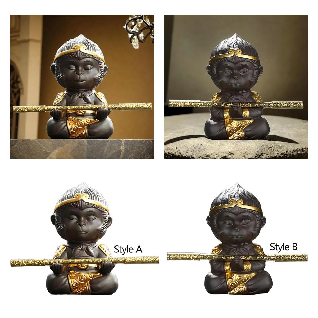 Figurine Tea Pet Sculpture Small Ornament Statue for Table Office Home Tea Room Decor