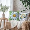 Daisy Hello Spring Floral Pillowcasebedroom Sofa Decorative Cushion Cover With Zipper Soft Cushion Cover