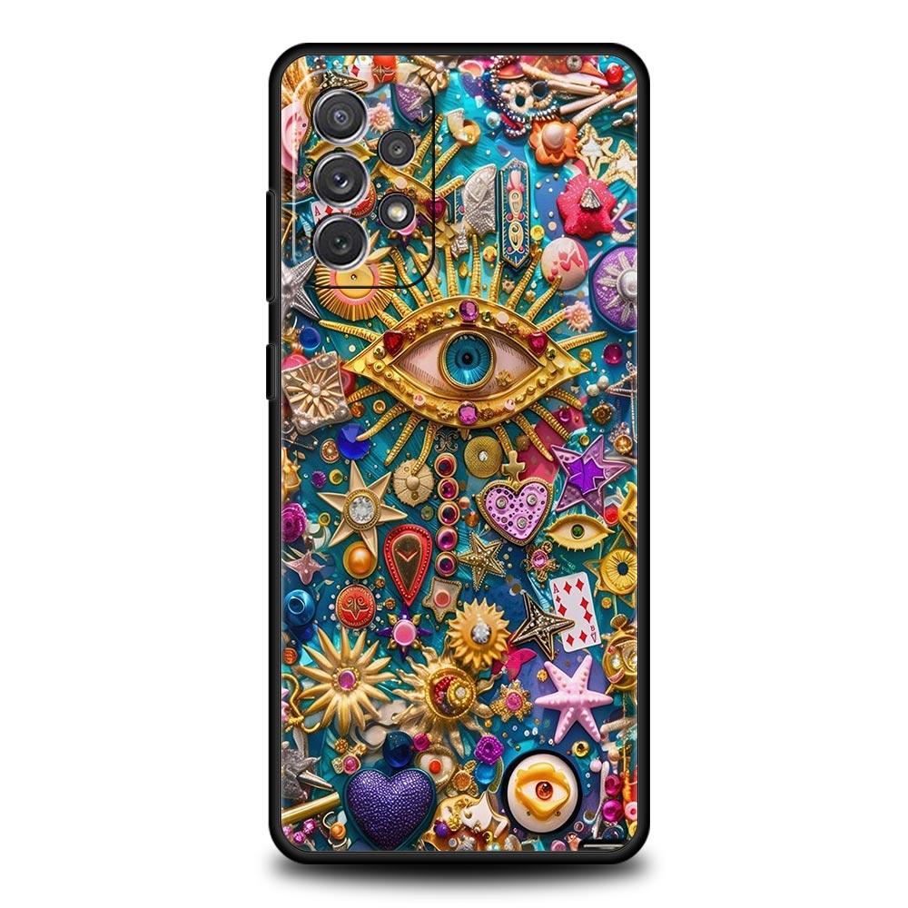 Fashion Eyelashes Eyes Phone Case for Samsung Galaxy A55 A35 A15 A14 A13 A25 A54 A51 A71 A72 A73 A32 A52 A41 5G Soft TPU Shell